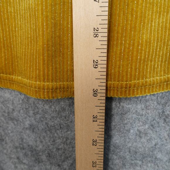 Soft Surroundings Top Womens Large Tunic Button Front Corduroy Gold Mustard Fall - Picture 8 of 9